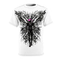 Gothic Angel Graphic Tee, Unique Art T-Shirt, Unisex AOP Shirt, Alternative Fashion Top, Edgy Gift for Her